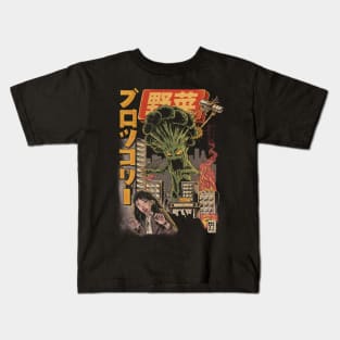 The Broccozilla Black - Broccoli Attack Kids T-Shirt